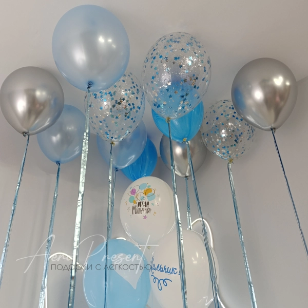 Набор шаров на выписку "Воздушное сияние"